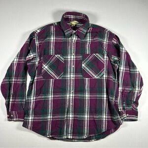 Vintage St Johns Bay Shirt Mens XL Plaid Flannel Thick Button Up Made USA 90s